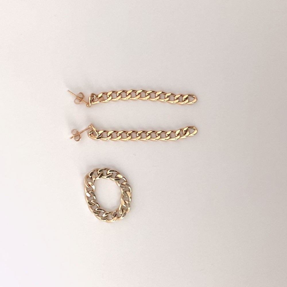 14K Gold Mejuri Chain Jewelry Set